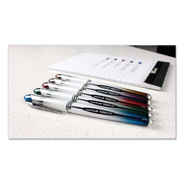 uni-ball® Vision Elite Roller Ball Pen, Stick, Bold 0.8 Mm, Blue-black Ink, White-blue Barrel freeshipping - TVN Wholesale